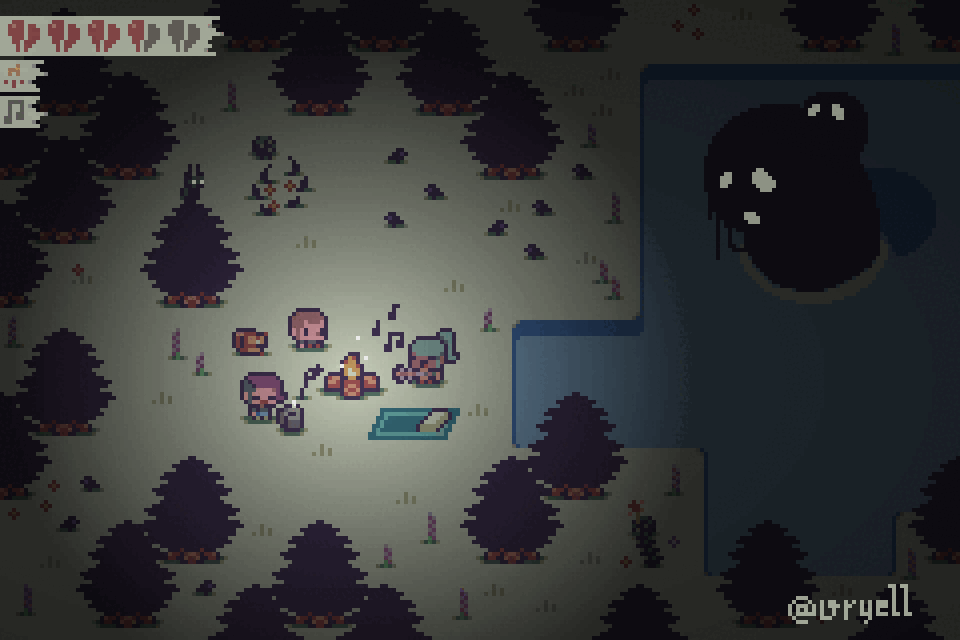 Stranger at the bonfire